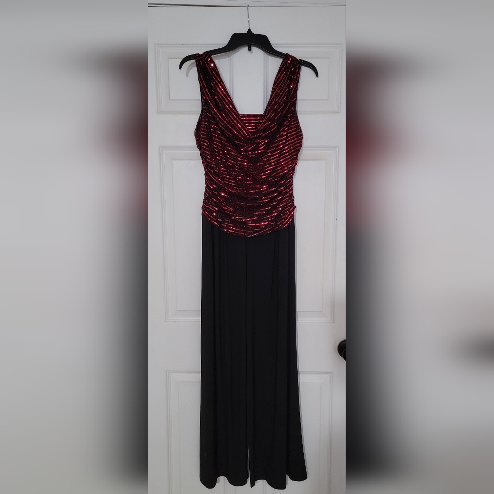 R&M Richard's Petite Sz 10 sequin jumpsuit